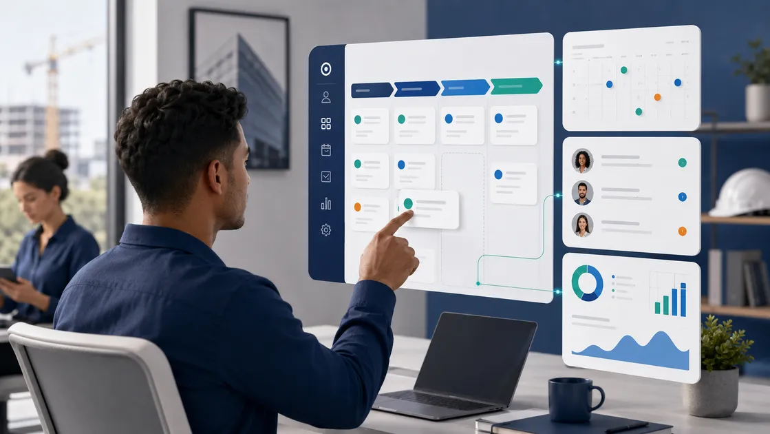 Profissional acompanhando oportunidades, agenda e indicadores em um sistema de CRM
